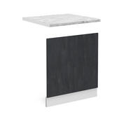 FRONTBLENDE R-Line Schwarz Beton 60 cm AP Marmor - Schwarz/Weiß, Holzwerkstoff (60/57.2/1.6cm) - Vicco