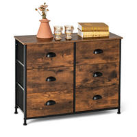 BEISTELLSCHRANK Kommode Braun - Braun, Holz (30/63/80cm) - COSTWAY