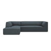 ECKSOFA links Ruby aus Cord blau 4 Sitzplätze - Blau, Textil (180/273cm) - Micadoni