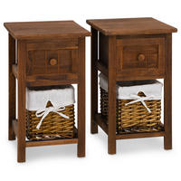 NACHTTISCH MESSINA 2er-Set dunkelbraun - Dunkelbraun, Holzwerkstoff (28/46/31cm) - CARO-Möbel