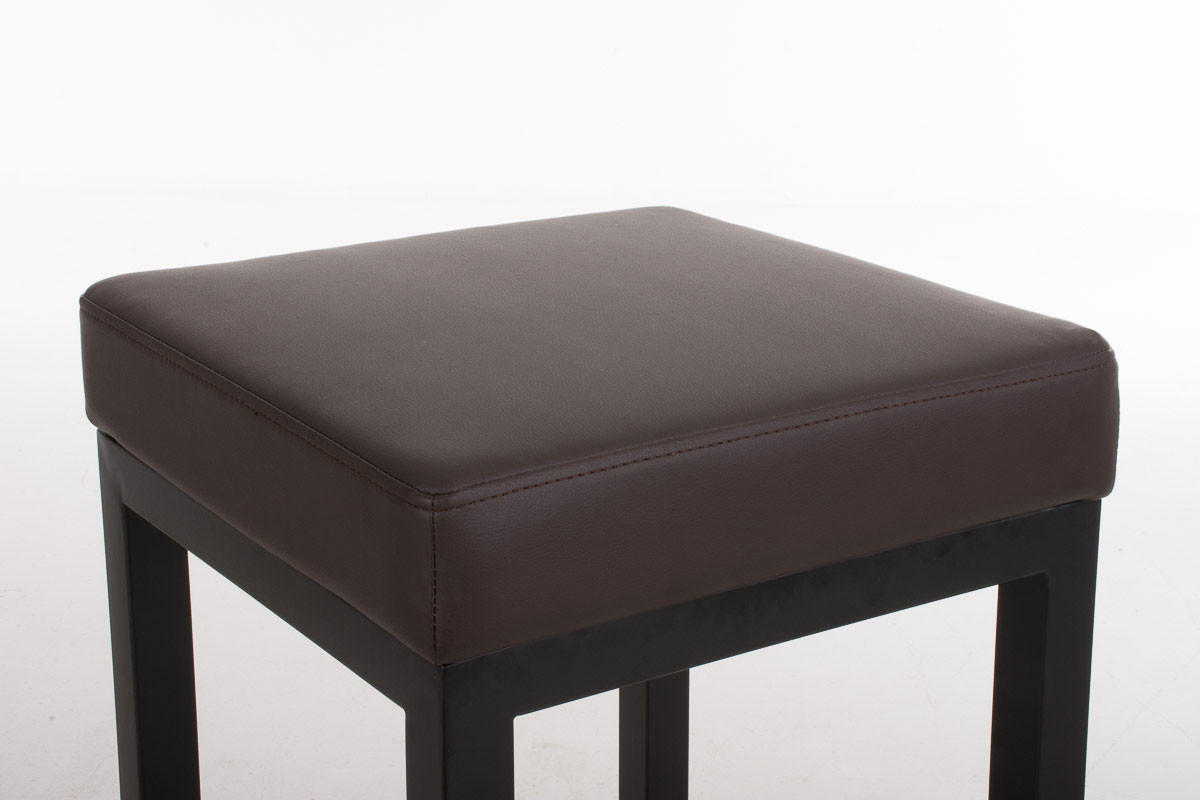BARHOCKER Lederlook Braun - Schwarz/Braun, Textil/Metall (37/78/37cm) - CLP