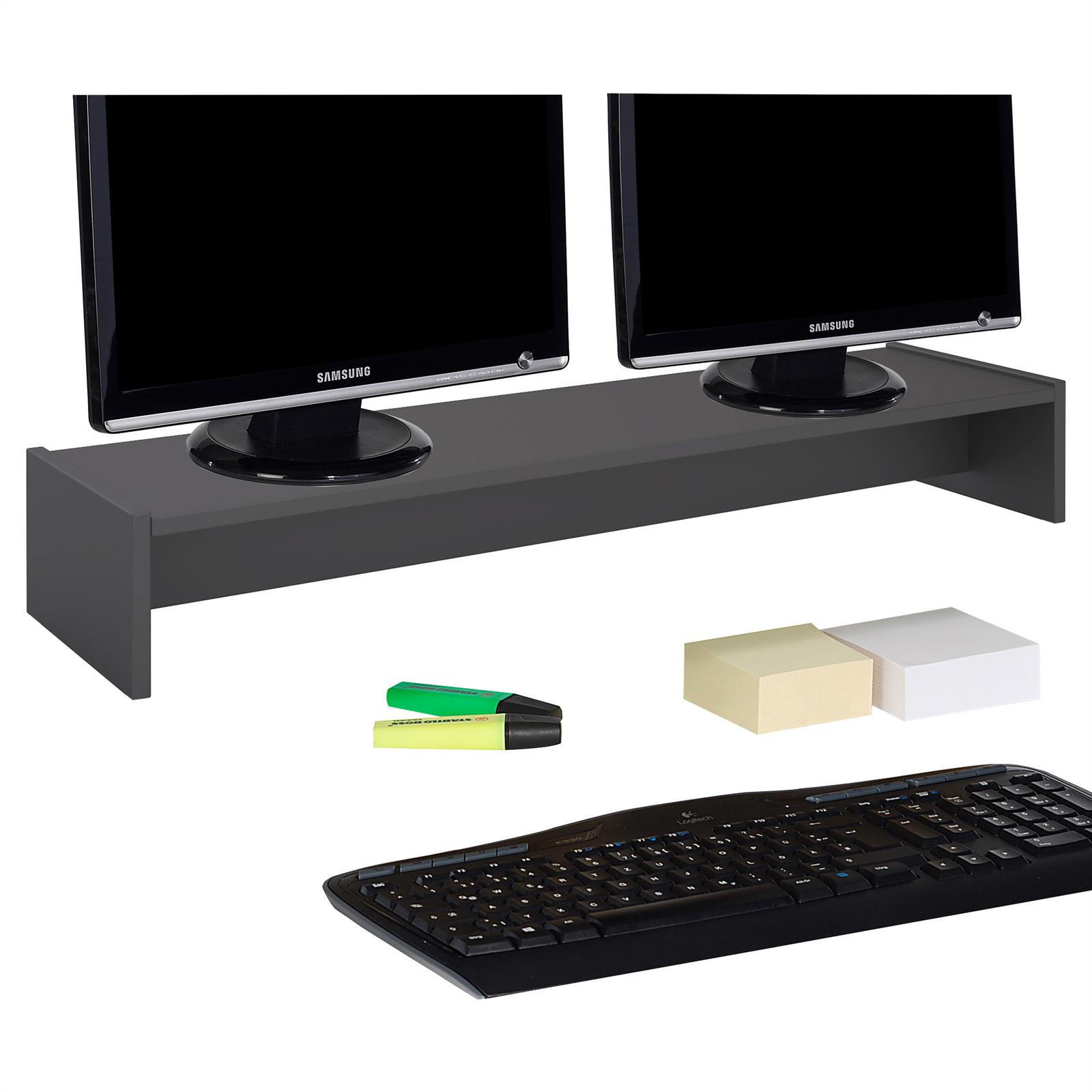 MONITORSTÄNDER ZOOM - Anthrazit, Holzwerkstoff (27/100/15cm) - CARO-Möbel