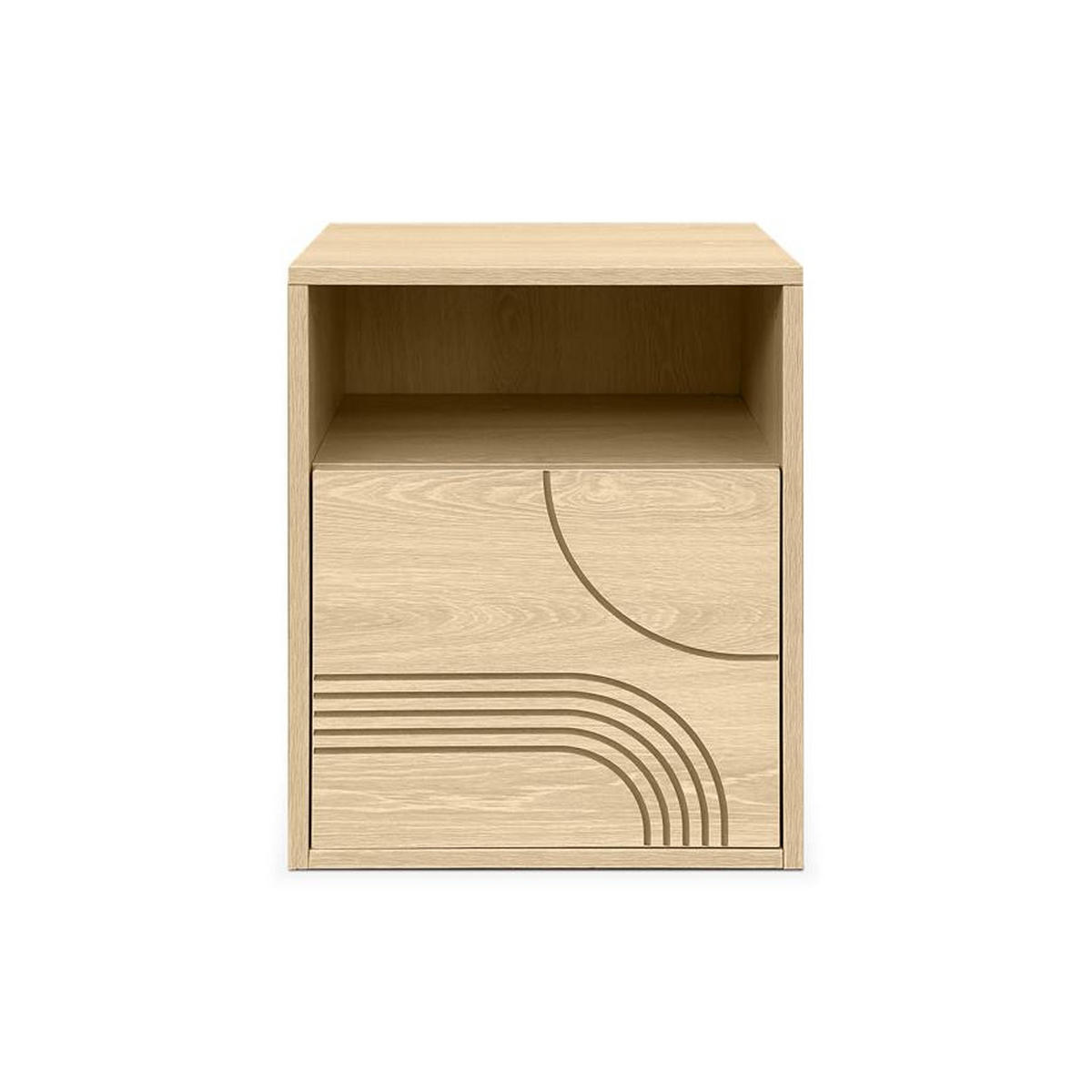 NACHTTISCH 2er-Set Saskia aus Eiche skandinavischen - Eichefarben, Holz (40/49.5/36cm) - Casanoov