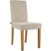 ESSZIMMERSTUHL Cord Hellbraun - Hellbraun/Naturfarben, Holz/Textil (41/91/47cm) - CLP