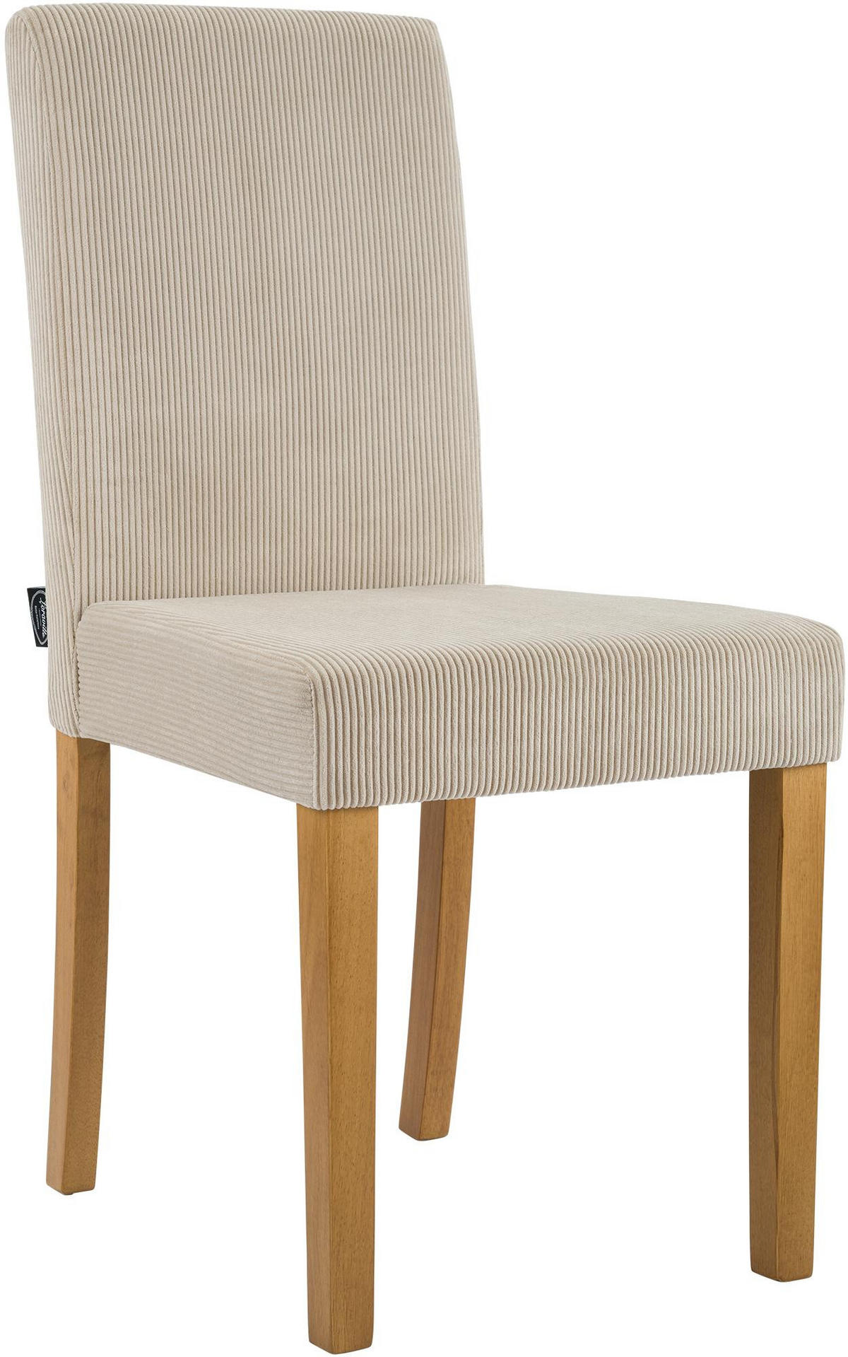 ESSZIMMERSTUHL Cord Hellbraun - Hellbraun/Naturfarben, Holz/Textil (41/91/47cm) - CLP