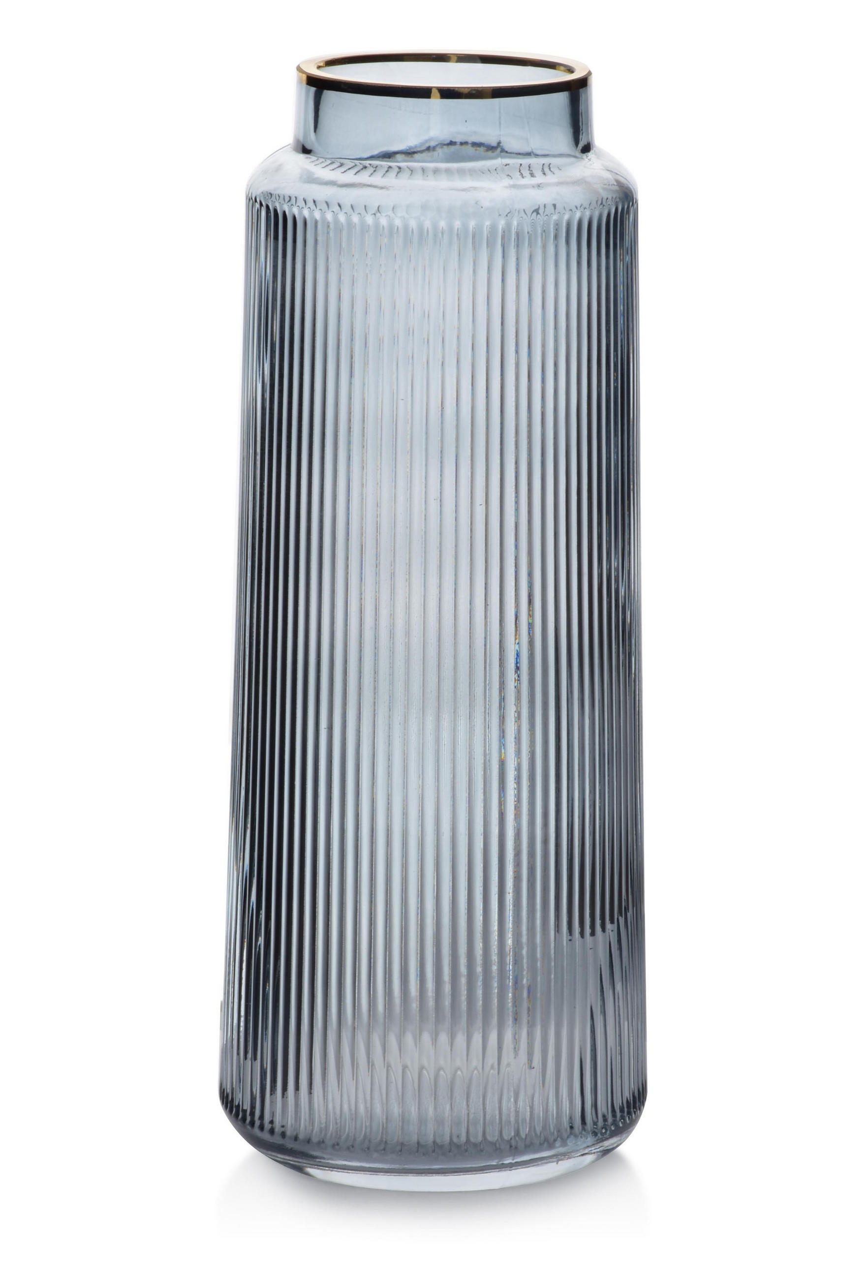 VASE Serenite Grau 12.5/12.5/31 cm Glas - Grau, Glas (31cm) - Mondex