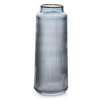 VASE Serenite Grau 12.5/12.5/31 cm Glas - Grau, Glas (31cm) - Mondex