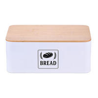 BROTKASTEN - Weiß, Holz/Metall (33/13.5/19cm) - Relaxdays