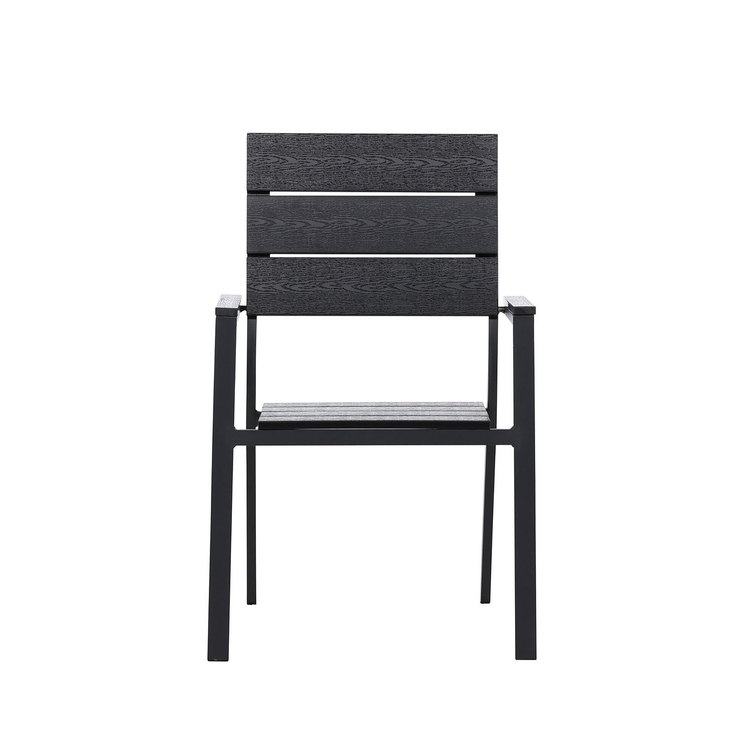 GARTENSTUHL - Schwarz - Aluminium - 58 x 90 x 60 cm - Schwarz, Metall (58/90/60cm) - home24