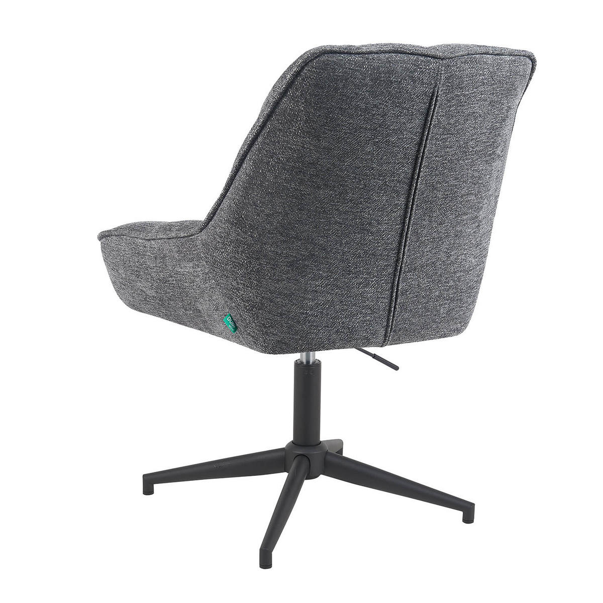 BÜROSTUHL Mika-Yara - Schwarz/Grau, Textil/Metall (60/85/68cm) - DUBI Möbel