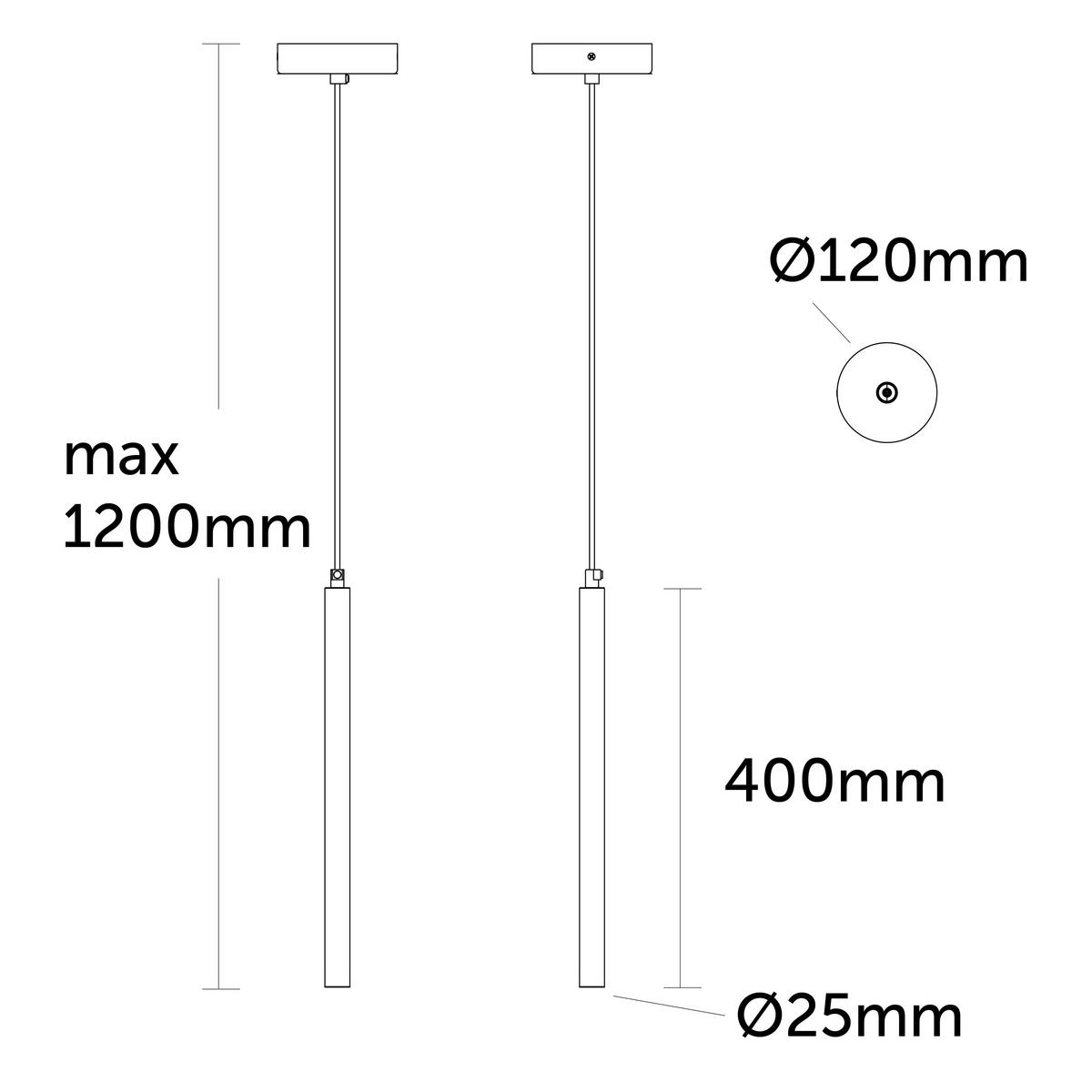 LED-HÄNGELEUCHTE Stelo H40 - Grau, Metall (2.5/2.5/40cm) - Lumicom