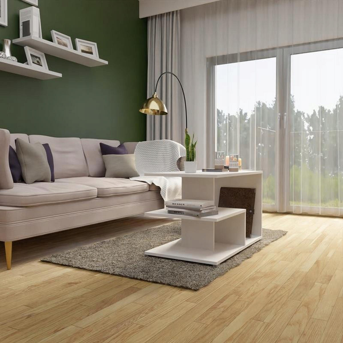 COUCHTISCH TEXAS EX3 Weiß 90/51/55 cm - Weiß, Holzwerkstoff (51/90/55cm) - Matkam Möbel