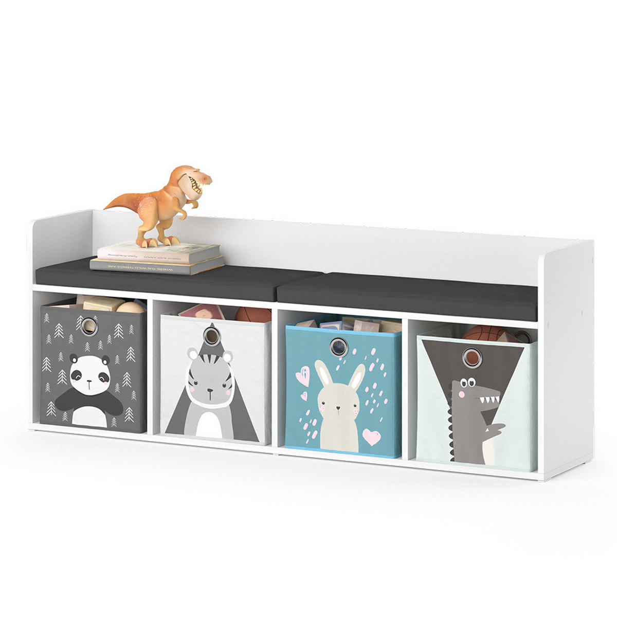 DĚTSKÁ POLICE Luigi Bílá - bílá, kompozitní dřevo (31.2/53.4/142.4cm) - Vicco