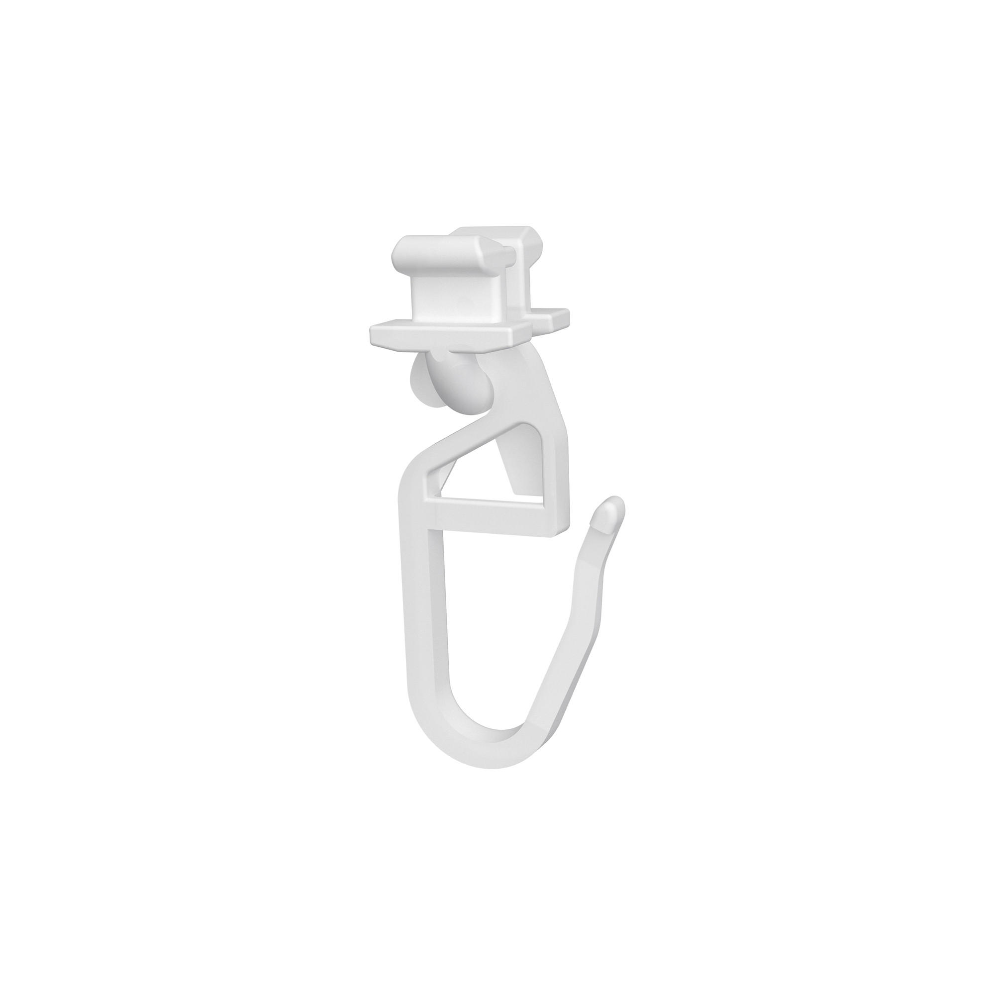 DREHGLEITER DREHFIX MIT FALTENHAKEN für Innenläufe / Gardinenschienen mit Nutbreite 6 mm, Packung 100 Stück - Weiß, Kunststoff (1.1/3.3/1cm) - INTERDECO