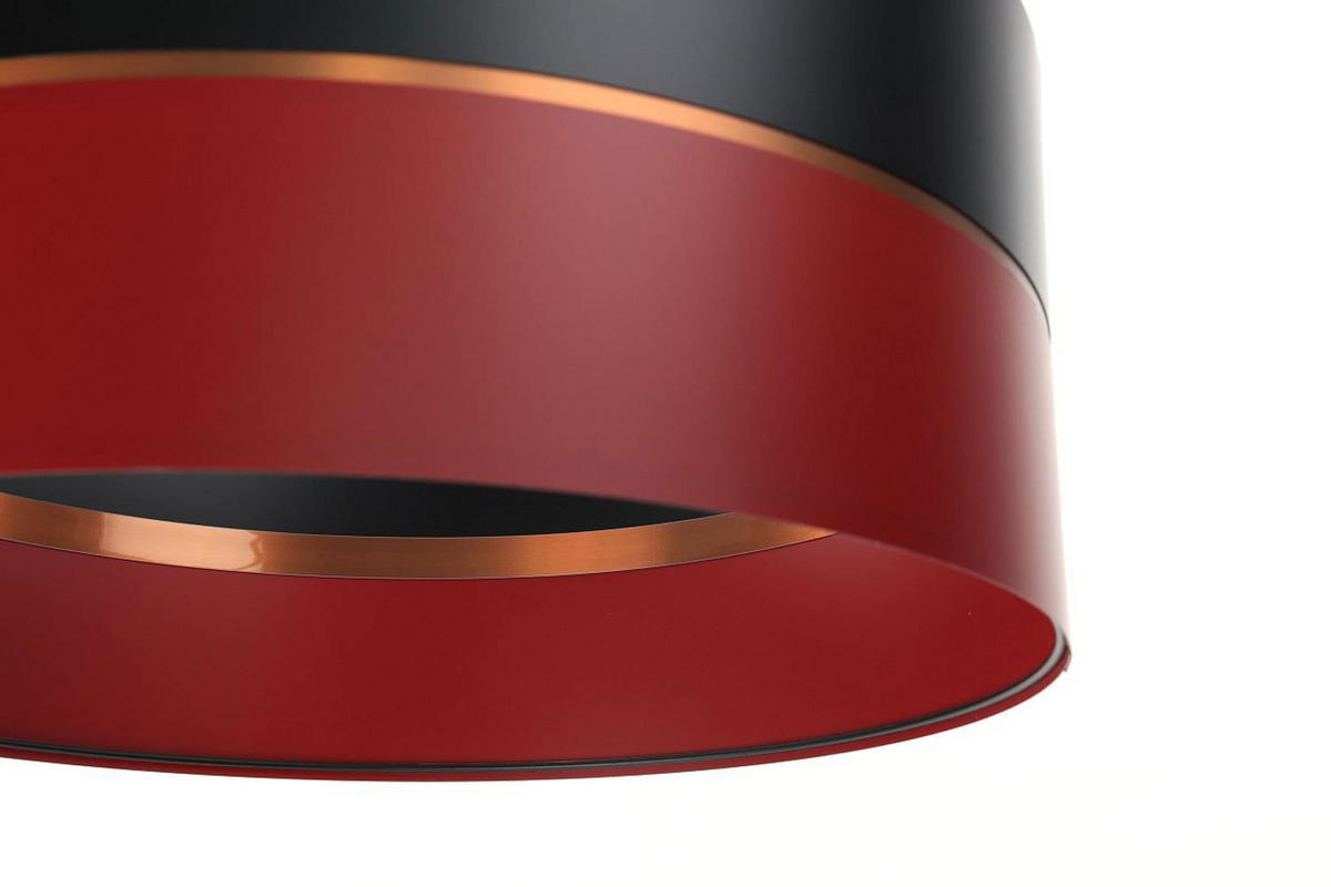 HÄNGELEUCHTE Rot 50/21 cm - Rot/Schwarz, Kunststoff (50/0.8/21cm) - ONZENO