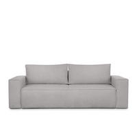 3-SITZER-SOFA NAPI II mit Schlaffunktion, aschgrau - Hellgrau/Grau, Textil (244/89/101cm) - KONSIMO®