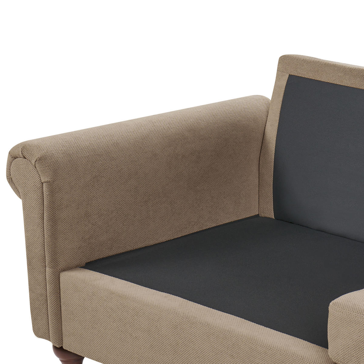 3-SITZER-SOFA Stoff Braun Ginnerup - Braun, Textil (195/84/76cm) - Beliani