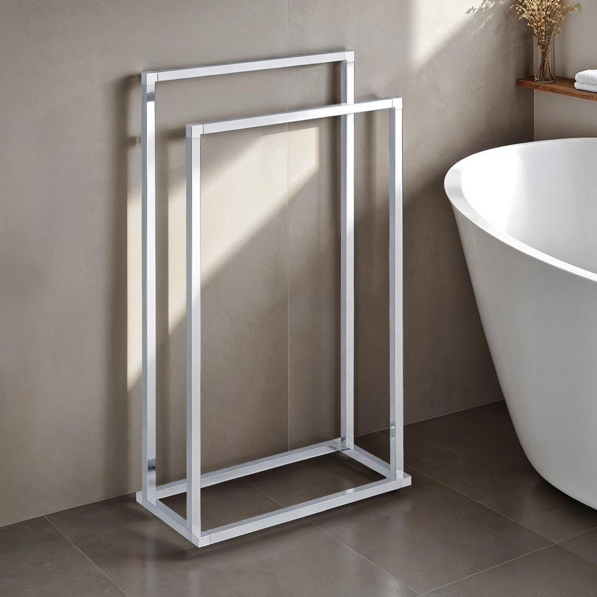 HANDTUCHHALTER MAILO - Chromfarben, Metall (45/84/21cm) - IDIMEX