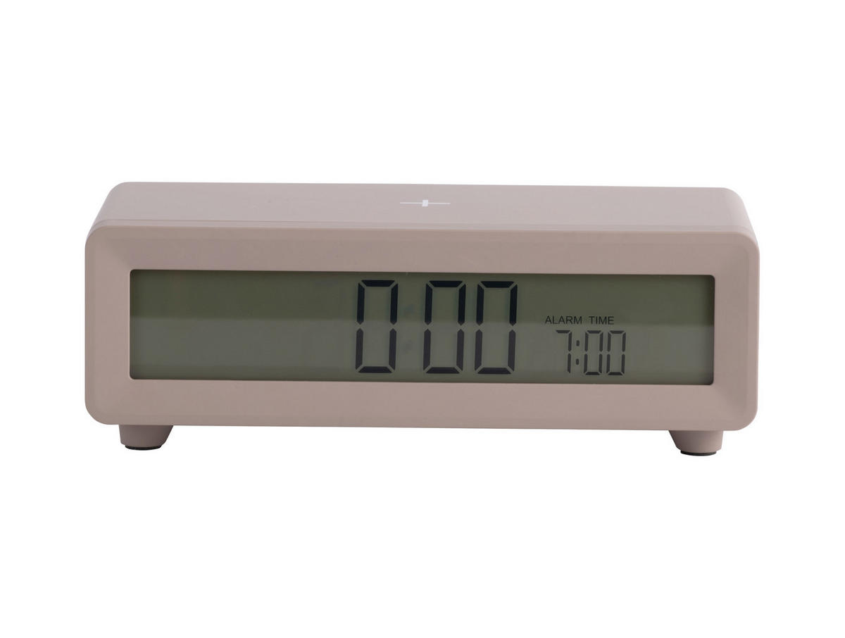 WECKER Berlin LCD with Charger - Grau - 8/4,5 cm - Grau, Kunststoff (8/4/8cm) - Karlsson