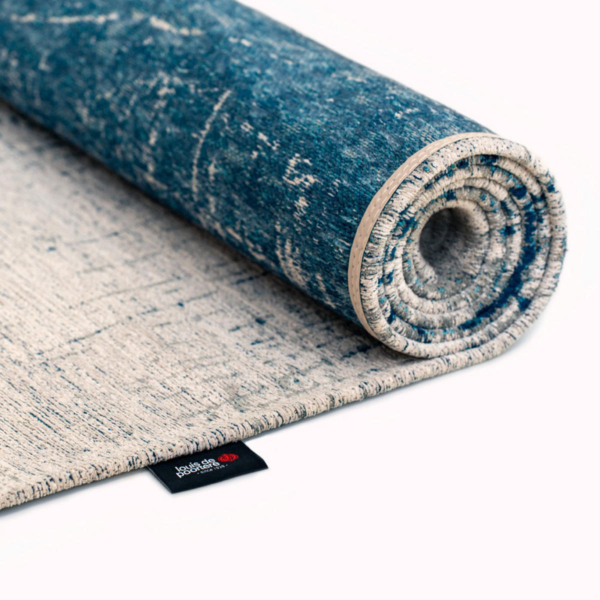 TEPPICH Bronx Azurite Mad Men Griff 200/280 cm - Blau, Textil (200/280cm) - Louis De Poortere