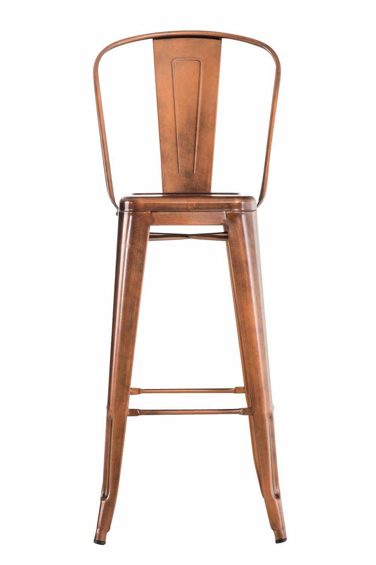 BARHOCKER Metall kupfer - Eukalyptusholzfarben/Kupferfarben, Metall (44/115/52cm) - CLP