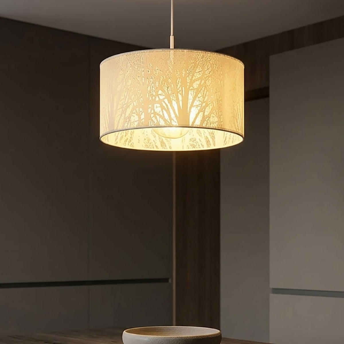 LED HÄNGELEUCHTE PINNI Metall Weiß - Weiß, Metall (38/38/120cm) - Globo Lighting