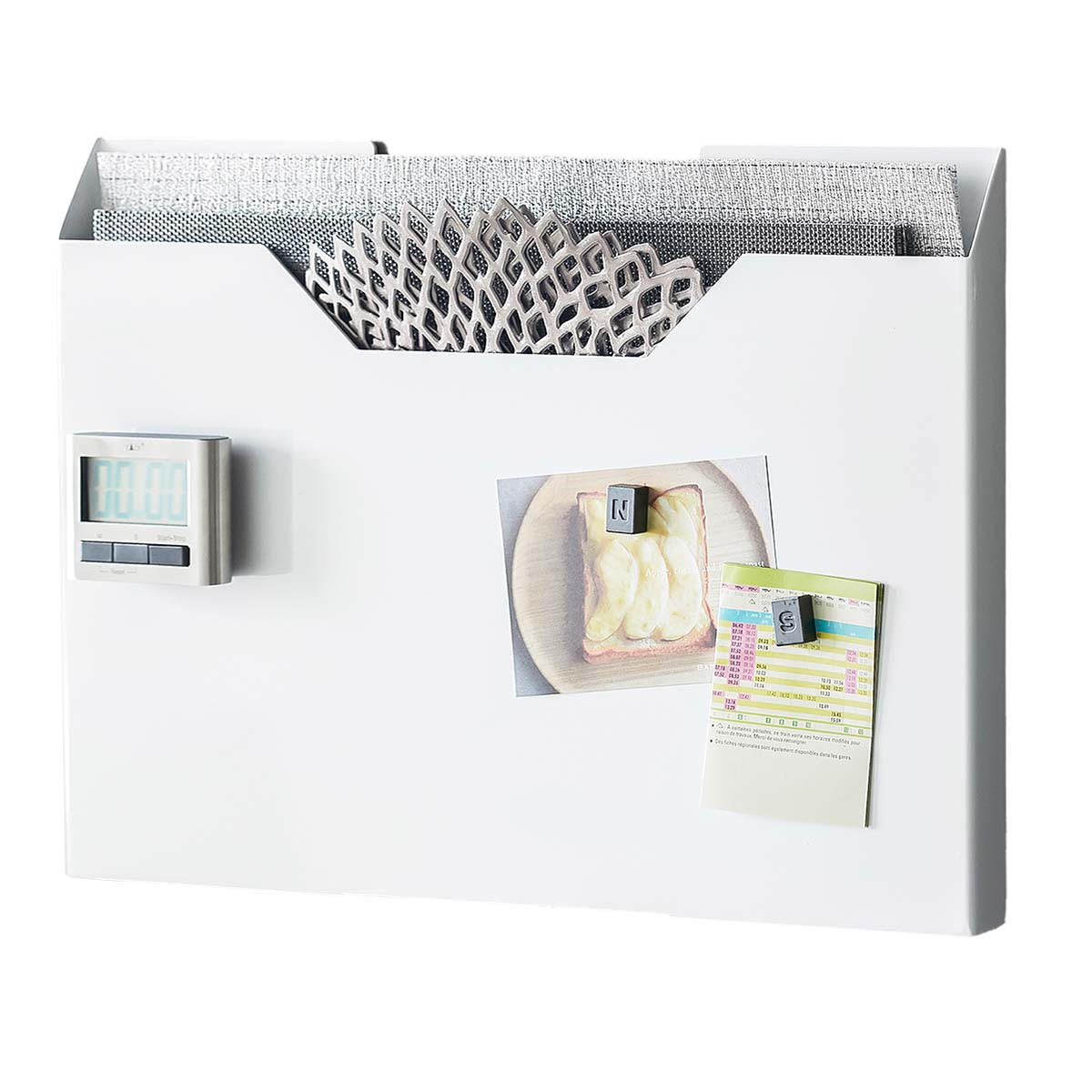 TISCHSET-AUFBEWAHRUNG Tower weiß 50/36/3 cm - Weiß, Metall (3/50/36cm) - Yamazaki