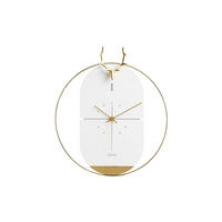 WANDUHR Design Weiß 46/51 cm - Weiß, Holzwerkstoff/Metall (1.45/50.8/2cm) - ONZENO