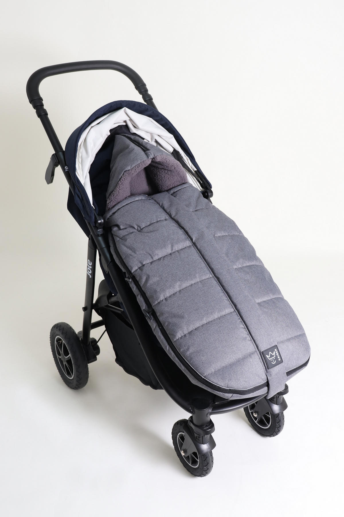 KINDERWAGEN-FUSSSACK Mila, black melange - Schwarz, Textil (48/7/105cm) - Kaiserbaby