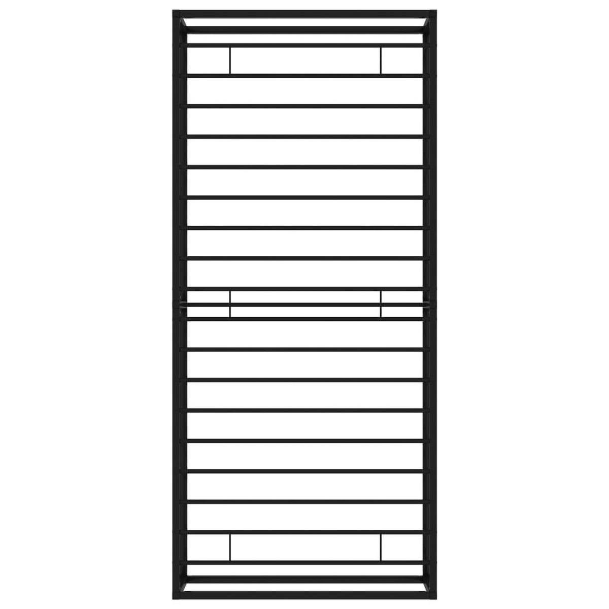 BETTGESTELL SCHWARZ METALL 90X200 CM - Schwarz, Metall - vidaXL