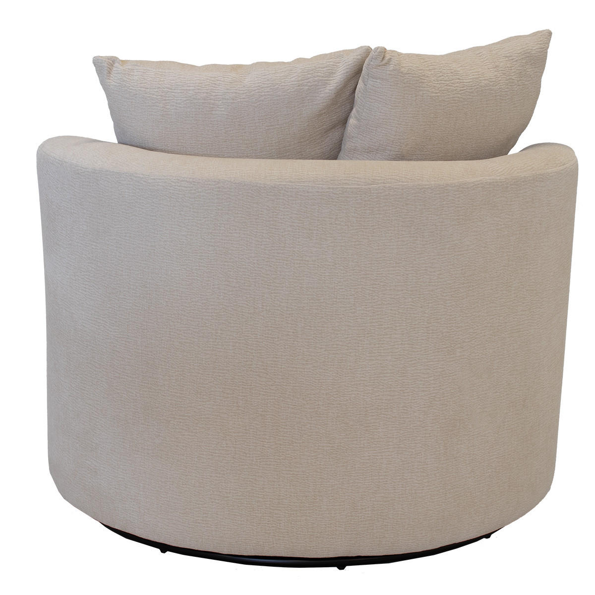 DREHSESSEL rund aus Stoff 93x88x84cm, beige - Beige, Textil (93/84/88cm) - Giga Meubel