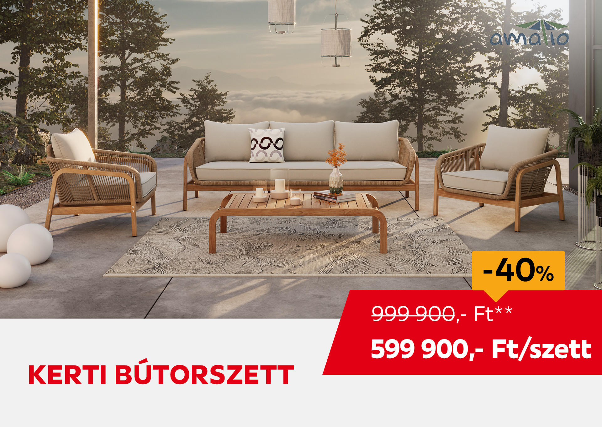 KERTI BÚTORSZETT Kiemelt termék 999900Ft.- helyett 599900Ft.-