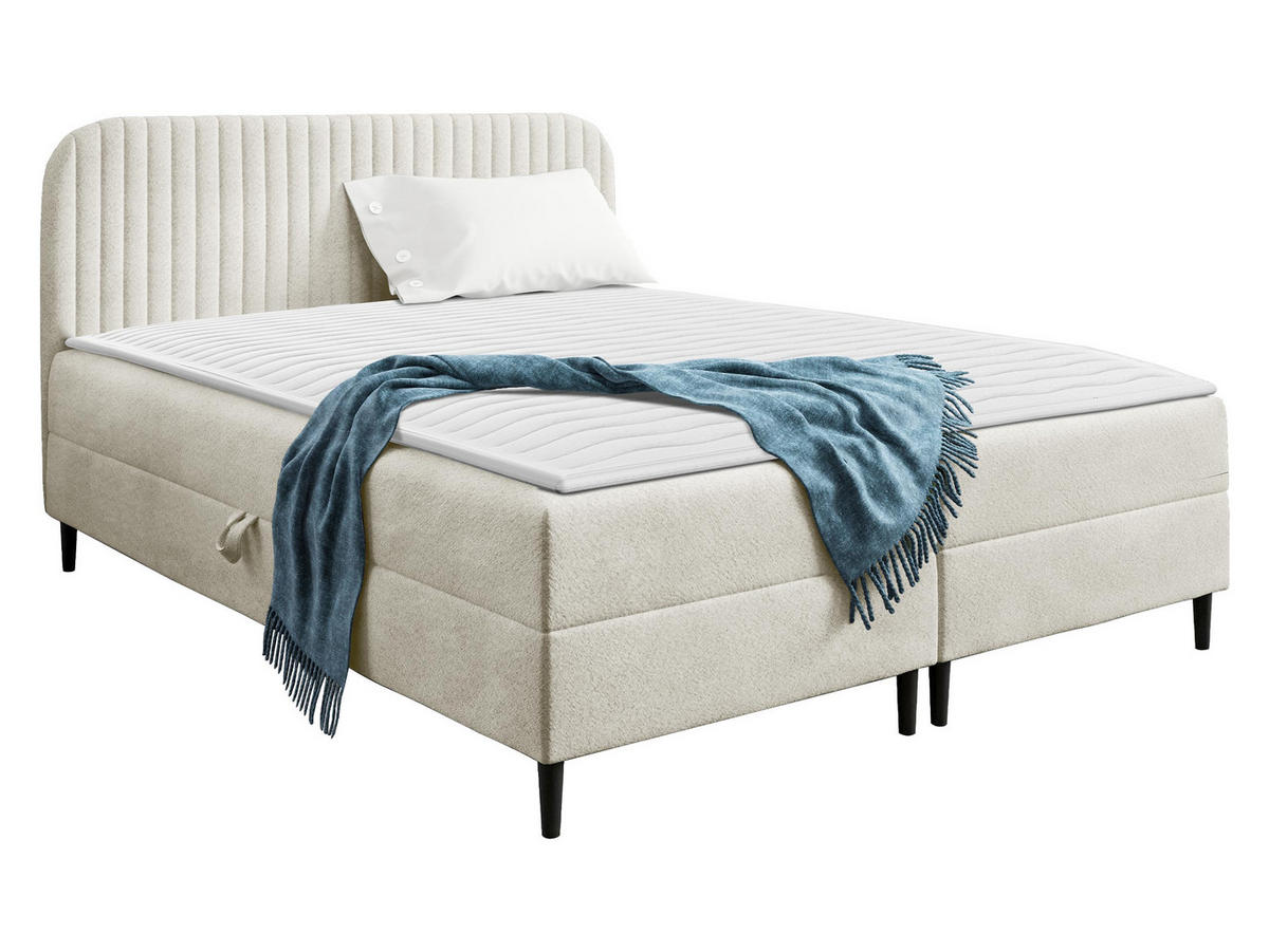BOXBETT Box Best 1 - Creme/Schwarz, Holz/Holzwerkstoff (120/200cm) - MIRJAN24