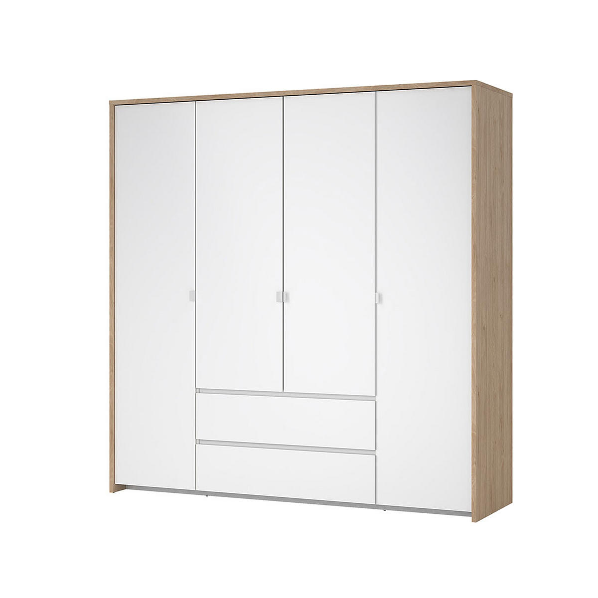 KLEIDERSCHRANK, Next, Weiß, Holzwerkstoff, 197 x 58 x 203 cm - Weiß, Holzwerkstoff (197/203/58cm) - ebuy24