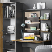 SCHREIBTISCH Tessa Anthrazit/Goldkraft Eiche 122.9 x 33.4 cm - Honigeiche/Anthrazit, Holzwerkstoff (52/122.9/168.5cm) - Vicco