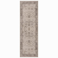 LÄUFER waschbar, mit floralen Ornamenten, aus Polyester, VERNANTE in Beige-Grau, 80 x 250 cm - Beige, Textil (80/250cm) - KADIMA DESIGN