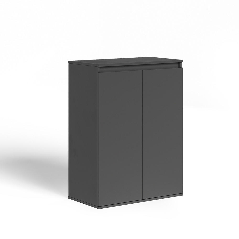 KOMODA Claus Antracit 74 x 99.6 cm se 2 dveřmi - antracitová, kompozitní dřevo (74/99.6/40cm) - Vicco