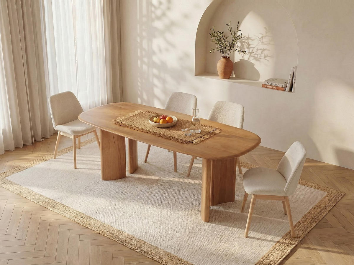 ESSTISCH - 8 Personen - Holz, Platte - Naturfarben Hell - ISLARA - Naturfarben, Holz (100/200/76cm) - Vente-Unique