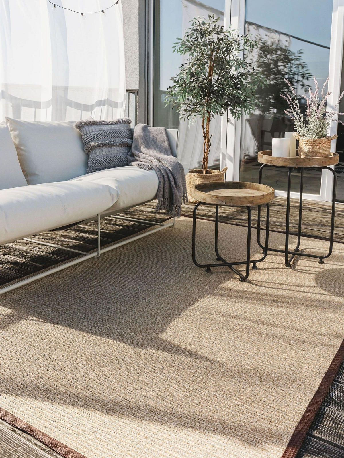 OUTDOORTEPPICH Nandi Beige 90x130 cm - Beige, Textil (90/1cm) - KUNSTLOFT