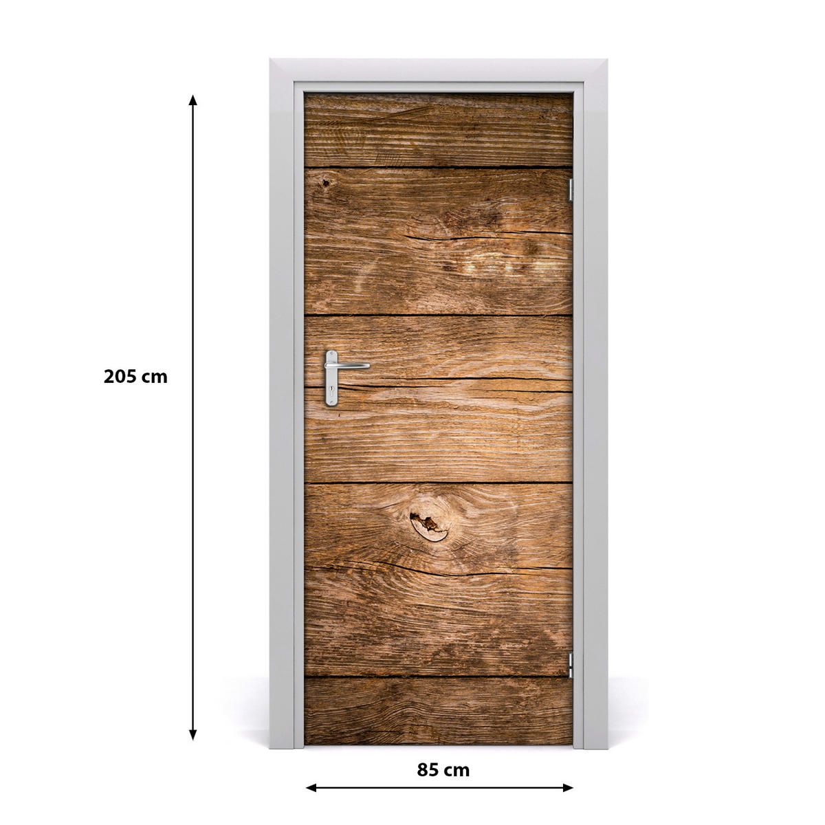 TÜRAUFKLEBER 85x205 cm Dekorativ für Türen - Dunkelbraun, Kunststoff (85/205/0.01cm) - TULUP