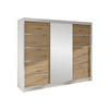 SCHWEBETÜRENSCHRANK Derby VI - Eiche Artisan, Holzwerkstoff/Metall (200/215/58cm) - MIRJAN24