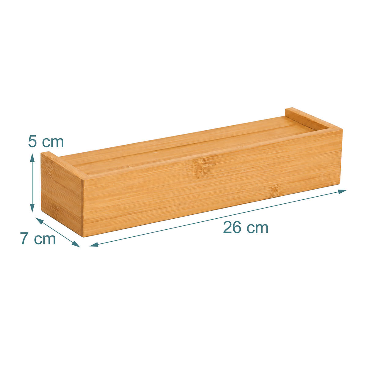 SUPORT pentru chei natural bambus 6 cârlige - maro deschis, lemn/metal (26/5/7cm) - Relaxdays