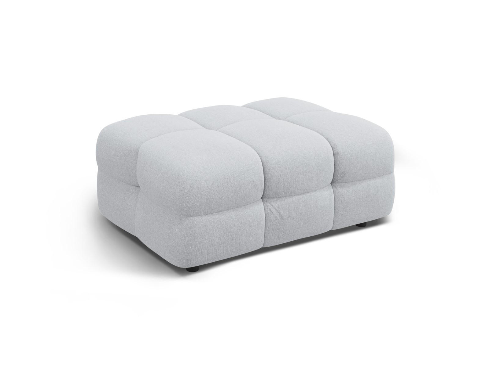 POUF Kendal aus strukturiertem Stoff hellgrau - Hellgrau, Textil (72/45/104cm) - Micadoni