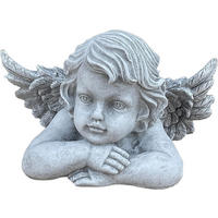 STEINFIGUR Engel Büste groß Steinguss frostfest - Grau, Stein (24/15/15cm) - stoneandstyle