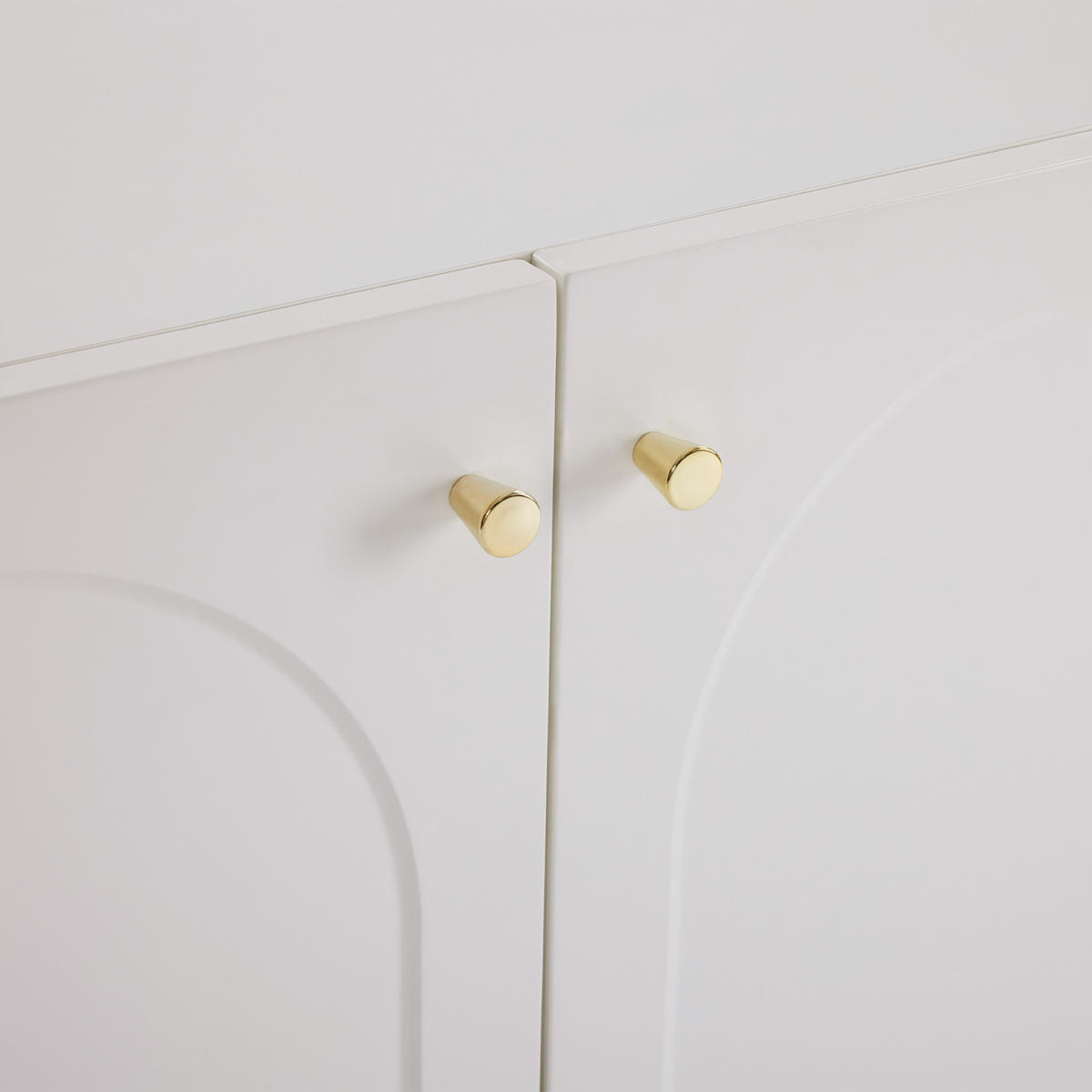 SIDEBOARD Kommode 2 Türen Creme-Weiß 80x40x80cm - Weiß, Holzwerkstoff (40/80/80cm) - FLIEKS