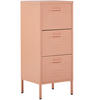 AKTENSCHRANK pfirsichrosa Wostok - Pink, Metall (43/103/40cm) - Beliani