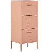AKTENSCHRANK pfirsichrosa Wostok - Pink, Metall (43/103/40cm) - Beliani