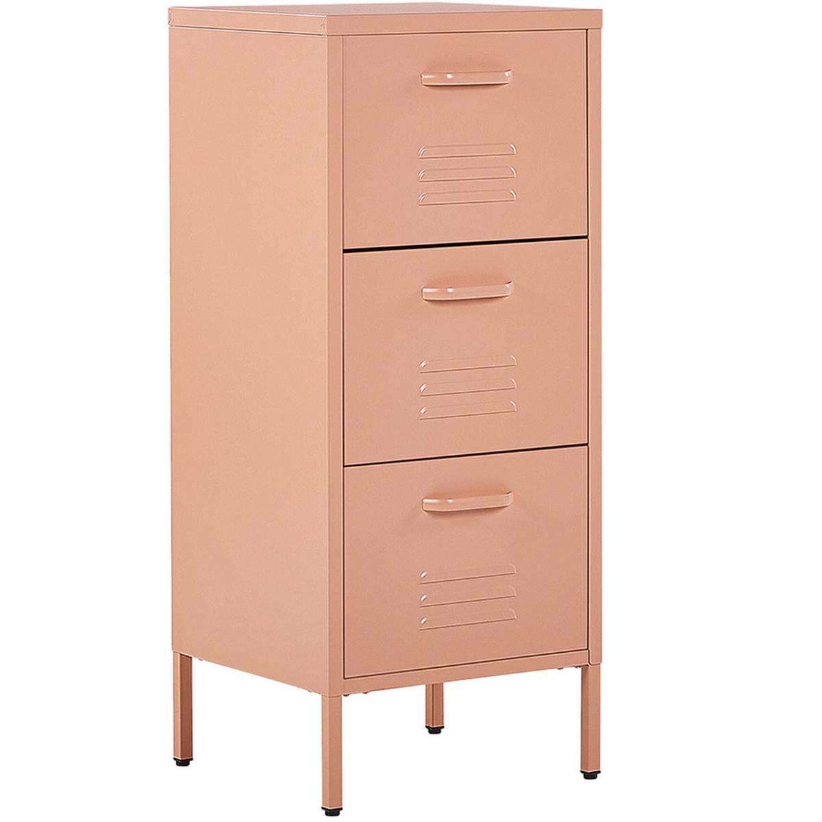 AKTENSCHRANK pfirsichrosa Wostok - Pink, Metall (43/103/40cm) - Beliani