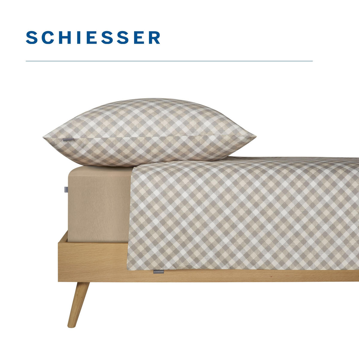 BETTWÄSCHESET Rin - Renforcé - 2-teilig - 135 x 200 cm - Grau - Grau, Textil (135/200cm) - SCHIESSER