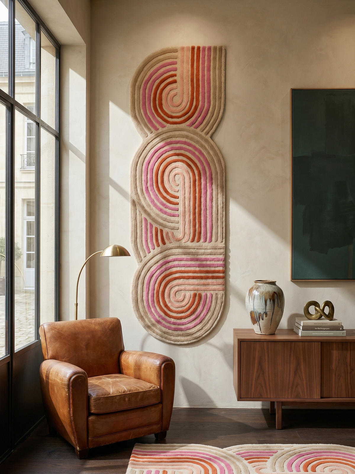TEPPICH aus Wolle SOAR in Rosa, abstrakt, 80 x 300 cm - Rosa, Textil (300/80cm) - KADIMA DESIGN
